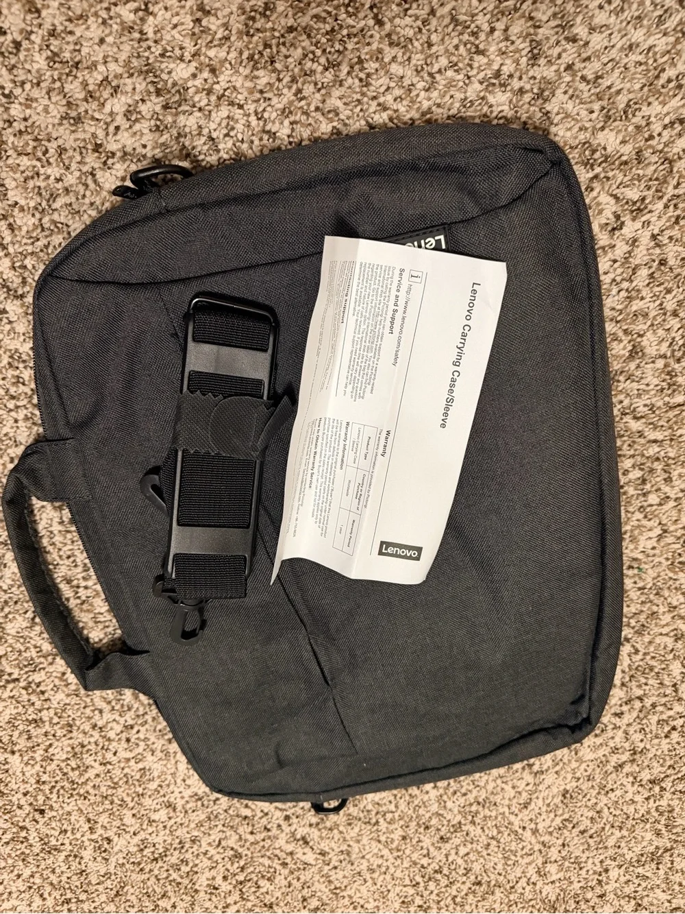 Lenovo Black Slim Laptop Briefcase with Front Pocket